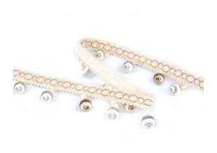 Тасьма-бахрома AT927B з помпонами